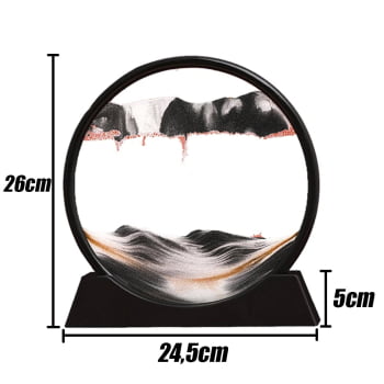 Ampulheta Paisagem 3d Decoração Sala Areia Em Movimento Lshbj-2