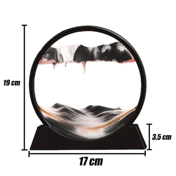 Mini Ampulheta 3d Paisagem Decoração Sala Fluindo Areia Em Movimento Lshbj-1