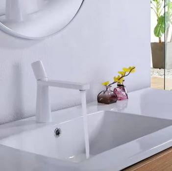 Torneira Pia Banheiro Monocomando Cuba Baixa Branca Luxo Ca8201b