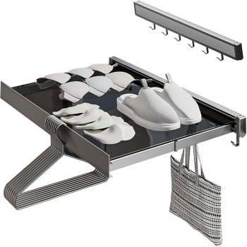 Varal Dobrável Rack De Secagem Roupa Tenis Cabide De Parede Lsw0105