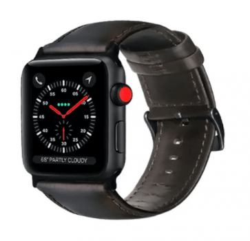 Pulseira Couro Genuino Compativel Com Apple Watch 38mm 40mm 42mm 44mm