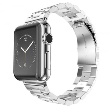 Pulseira Aço Elos 3 Para Apple Watch Iwo 38mm 40mm 42mm 44mm