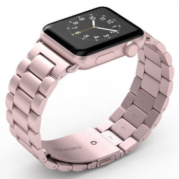 Pulseira Aço Elos 3 Para Apple Watch Iwo 38mm 40mm 42mm 44mm