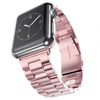 Pulseira Aço Elos 3 Para Apple Watch Iwo 38mm 40mm 42mm 44mm