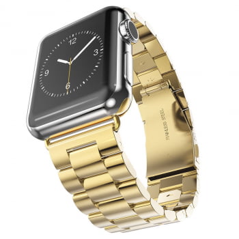 Pulseira Aço Elos 3 Para Apple Watch Iwo 38mm 40mm 42mm 44mm