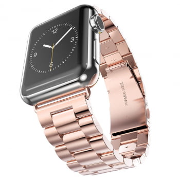 Pulseira Aço Elos 3 Para Apple Watch Iwo 38mm 40mm 42mm 44mm