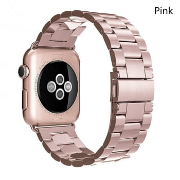 Pulseira Aço Elos 3 Para Apple Watch Iwo 38mm 40mm 42mm 44mm