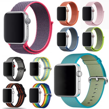 Pulseira Nylon Loop Sport Apple Watch 38mm 40mm 42mm 44mm Série 5 4 3 2 1 