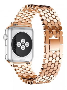 Pulseira Para Apple Watch Aço Escama Elos 38mm 40mm 42m 44m