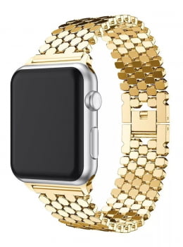 Pulseira Para Apple Watch Aço Escama Elos 38mm 40mm 42m 44m