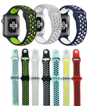 Pulseira Silicone Furo Nike Para Apple Watch Varia Cores Luuk Young
