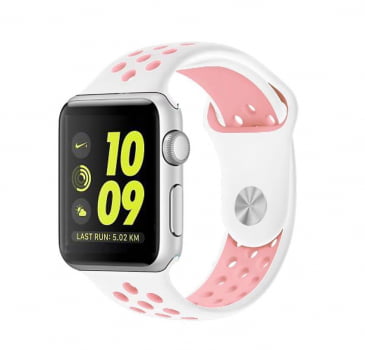 Pulseira Silicone Furo Nike Para Apple Watch Varia Cores