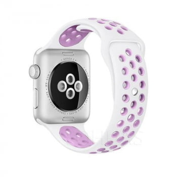 Pulseira Silicone Furo Nike Para Apple Watch Varia Cores