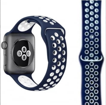 Pulseira Silicone Furo Nike Para Apple Watch Varia Cores