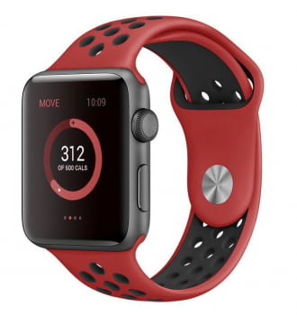 Pulseira Silicone Furo Nike Para Apple Watch Varia Cores