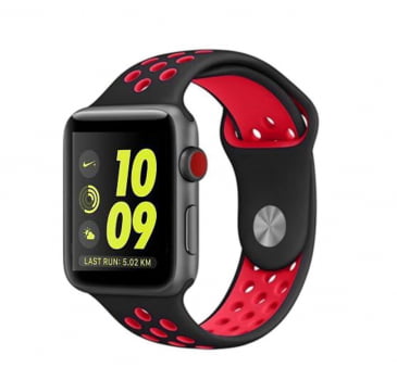 Pulseira Silicone Furo Nike Para Apple Watch Varia Cores