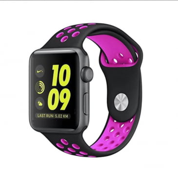 Pulseira Silicone Furo Nike Para Apple Watch Varia Cores