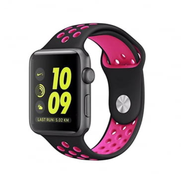 Pulseira Silicone Furo Nike Para Apple Watch Varia Cores