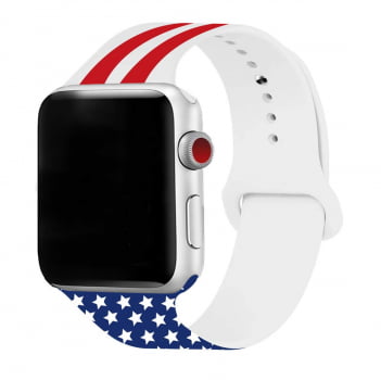 Pulseira Sport Silicone Apple Watch País 38mm 40mm 42mm 44mm  