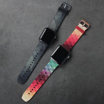 Pulseira Sport Silicone Estampado Apple Watch 38 40 42 44mm Serie 5 4 3 2 1 Luuk Young