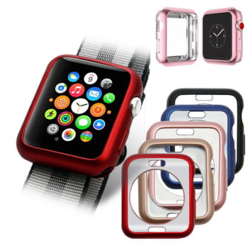 Capa Case De Proteção Silicone Para Apple Watch Relógio 1 2 3 - 38mm 40mm 42mm 44mm