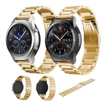 Pulseira Aço Gear S3 3 Elos Classic Smart Watch Relogio Inox 