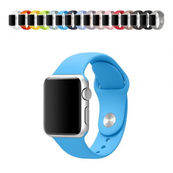 Pulseira Borracha Sport Esporte Para Apple Watch IWO 38mm 40mm 42mm 44mm 