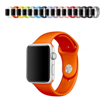 Pulseira Borracha Sport Esporte Para Apple Watch IWO 38mm 40mm 42mm 44mm 