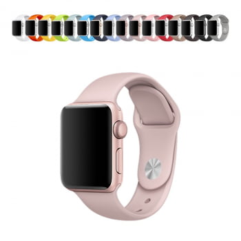 Pulseira Borracha Sport Esporte Para Apple Watch IWO 38mm 40mm 42mm 44mm 