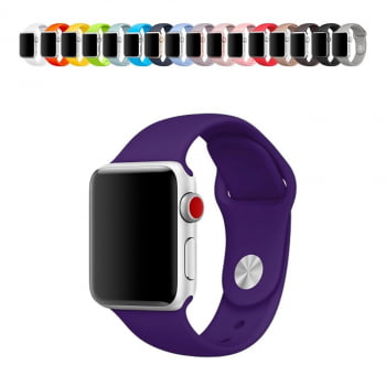 Pulseira Borracha Sport Esporte Para Apple Watch IWO 38mm 40mm 42mm 44mm 