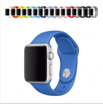 Pulseira Borracha Sport Esporte Para Apple Watch IWO 38mm 40mm 42mm 44mm 