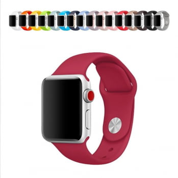 Pulseira Borracha Sport Esporte Para Apple Watch IWO 38mm 40mm 42mm 44mm 