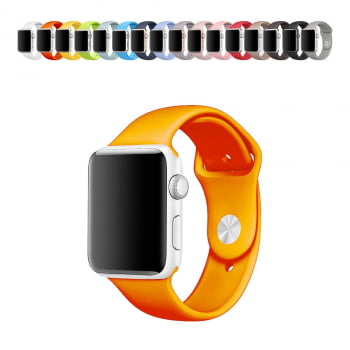 Pulseira Borracha Sport Esporte Para Apple Watch IWO 38mm 40mm 42mm 44mm 