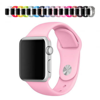 Pulseira Borracha Sport Esporte Para Apple Watch IWO 38mm 40mm 42mm 44mm 