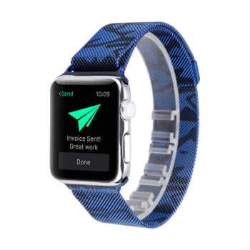 Pulseira Milanese Aço Metal Para Apple Watch IWO Smartwatch Relogio Varias Cores