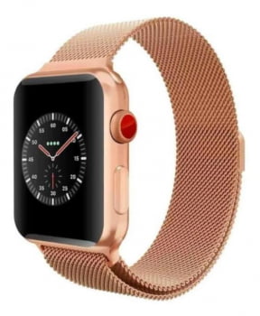 Pulseira Milanese Aço Metal Para Apple Watch IWO Smartwatch Relogio Varias Cores