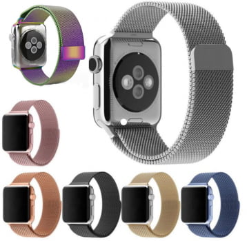 Pulseira Milanese Aço Metal Para Apple Watch IWO Smartwatch Relogio Varias Cores